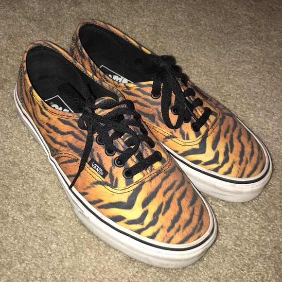 vans tiger print shoes